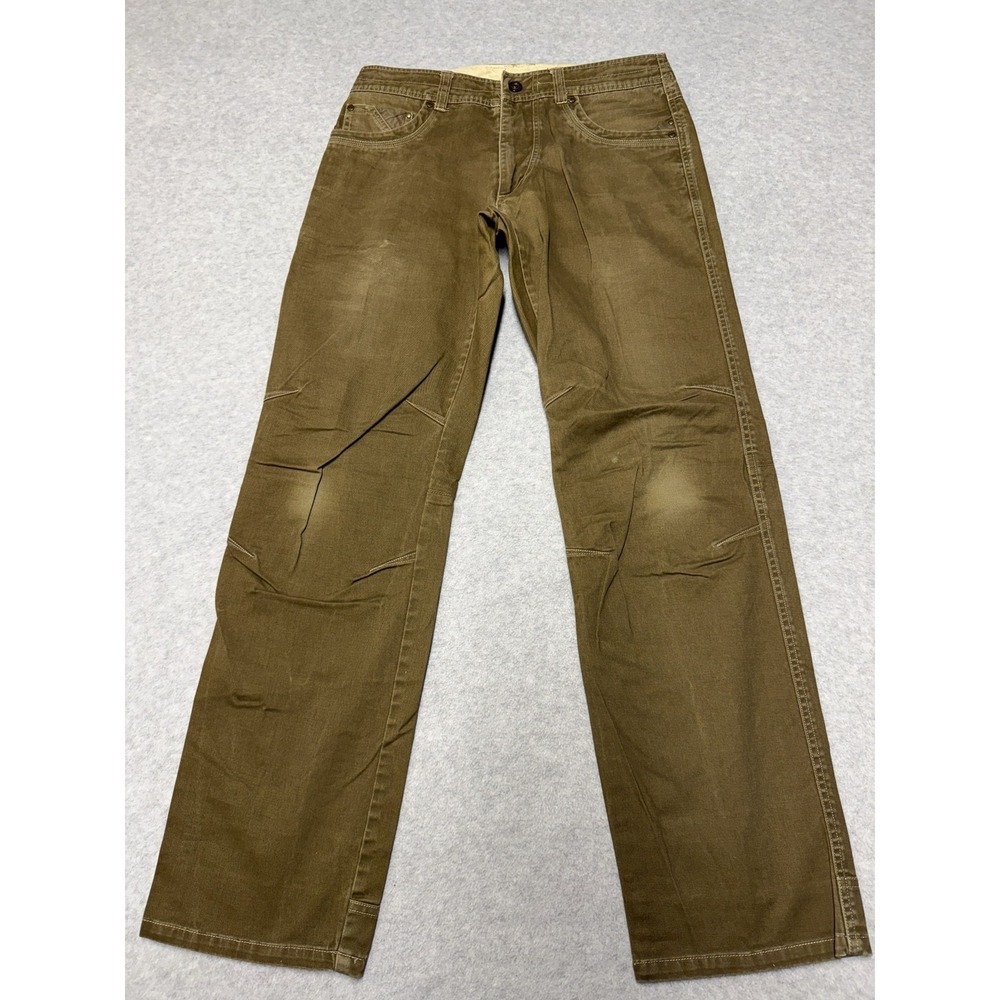 Kuhl Easy Rydr Pants Mens 32x31 Brown Relaxed Canvas Hiking Outdoor Workwear
